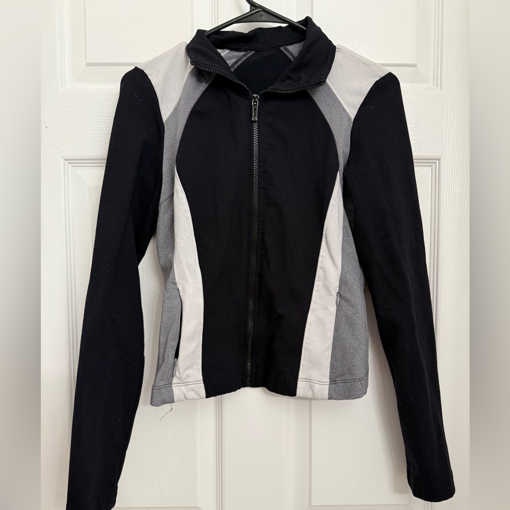 PH8 by Guess Black and Gray Bomber Jacket with Sporty Design